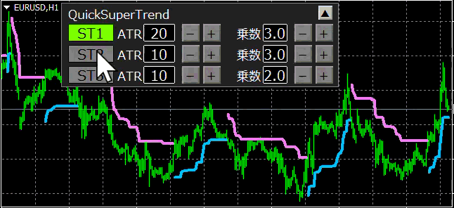 QuickSuperTrend期間調整操作(動画)